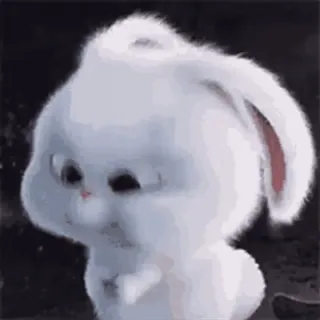 😠 Snowball The Secret Life of Pets bunny, rabbit, cute, animal, pet telegram sticker