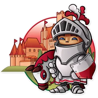 🇵🇱 knight, castle, horse, armor, medieval, fantasy telegram sticker