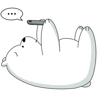 📩 Ice Bear We Bare Bears Мультфильм, Медведь, Белый медведь, Телефон, Мы обычные медведи, Милый, Стикер telegram sticker