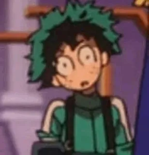 😂 Izuku Midoriya My Hero Academia Anime, Manga, My Hero Academia, Izuku Midoriya, Deku, Lustig, Reaktion, Cartoon telegram sticker