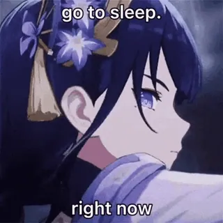 ✨ Raiden Shogun Genshin Impact go to sleep.
right now Anime, Videojuego, Genshin Impact, Raiden Shogun, Sueño, Dormir telegram sticker