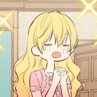 😆 Cartoon, Mädchen, Anime, Blonde Haare whatsapp sticker