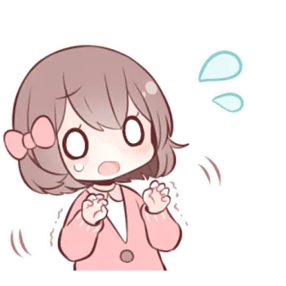 🤨 anime, kawaii, cute, nervous, worried, sticker, cartoon telegram sticker