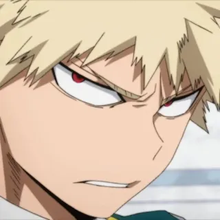 🥲 Katsuki Bakugo My Hero Academia アニメ, 僕のヒーローアカデミア, 爆豪勝己, キャラクター, マンガ, 怒り telegram sticker