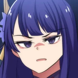 😡 Raiden Shogun Genshin Impact Anime, Manga, Genshin Impact, Raiden Shogun, Postać telegram sticker