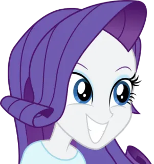 😀 Rarity My Little Pony kartun, poni, kuda, animasi, persahabatan, karakter, imut telegram sticker