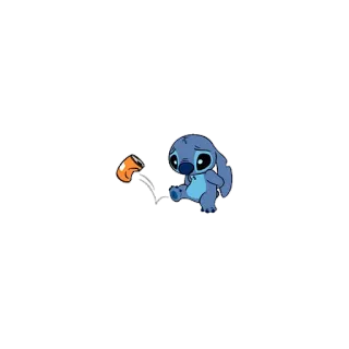 😔 Stitch stitch, lilo e stitch, carino, triste, cartoni animati, disney telegram sticker
