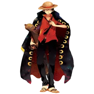 😕 Luffy One Piece Anime, One Piece, Luffy, Chapeau de paille, Personnage, Manga whatsapp sticker