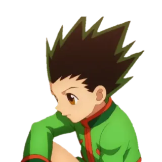 🤔 Gon Freecss Hunter x Hunter anime, gon, hunter x hunter, cartoon, animation telegram sticker