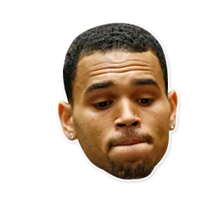 😔 Chris Brown chanteur, célébrité, musique, personne, portrait telegram sticker