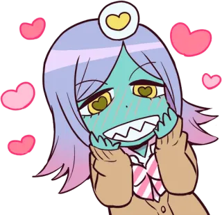 😍 Мультфильм, Милый, Аниме, Сердце, Любовь, Персонаж telegram sticker