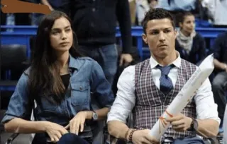 😑 Cristiano Ronaldo, Irina Shayk basketball game, celebrities, football, sport telegram sticker