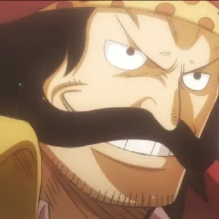 🏴‍☠️ Gol D. Roger One Piece Аниме, Манга, Пират, Капитан, Усы, One Piece, Роджер telegram sticker