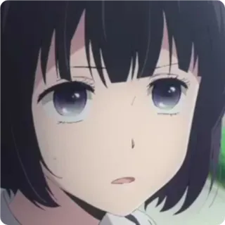 😯 Anime, Fille, Personnage, Portrait telegram sticker