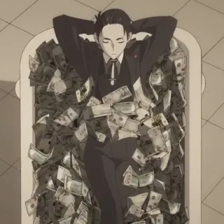 💰 Geld, Reichtum, Bargeld, Badewanne, Luxus, Erfolg telegram sticker