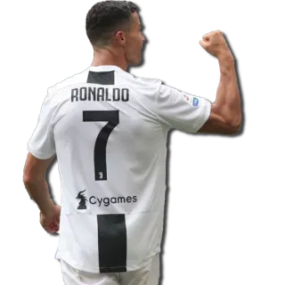 💪 Cristiano Ronaldo RONALDO voetbal, voetballer, atleet, speler, shirt telegram sticker