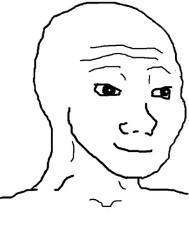 ☺️ Wojak meme, wojak, feels, internet, emotion telegram sticker