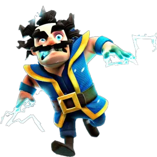 ⚡ Electro Wizard Clash Royale Clash Royale, Электромаг, Видеоигра, Персонаж, Волшебник, Молния telegram sticker