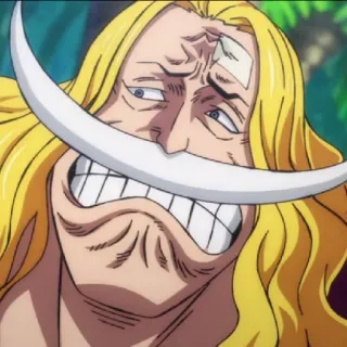 🏴‍☠️ Whitebeard One Piece Аниме, Ван Пис, Белоус, Персонаж, Наклейка telegram sticker