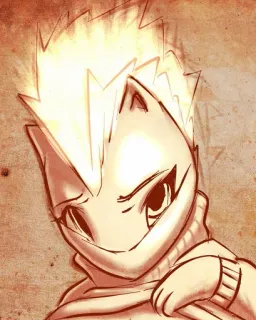 😕 卡通, 动漫, 草图, 肖像, 数字艺术, 角色 telegram sticker