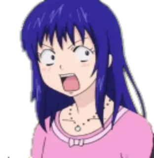 😧 аниме, удивлен, в шоке, женщина, мультфильм telegram sticker