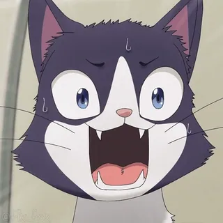 😱 gato, animal, assustado, desenho animado, chocado, anime telegram sticker