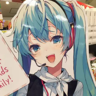 🐈 Hatsune Miku nds
mily! Anime, Vocaloid, Hatsune Miku, Carino, Kawaii, Personaggio telegram sticker