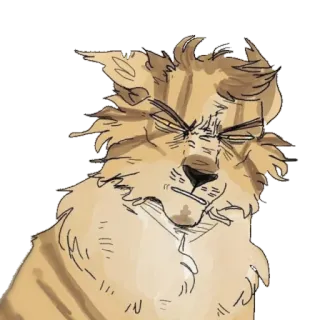 😒 猫, 动物, 插画, 卡通, 肖像, 表情包 telegram sticker