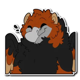 ☺️ gryf, zwierzę, fantastyczne stworzenie, kreskówka, słodki, mityczny, hybryda telegram sticker