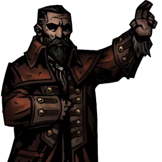 ✌ darkest dungeon, оккультист, жест, мужчина, борода telegram sticker