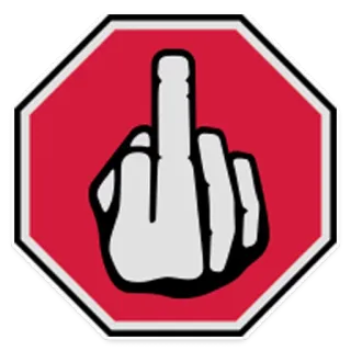 🖕 middle finger, offensive, stop sign, gesture telegram sticker