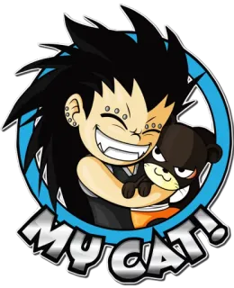 😄 MY CAT! kucing, kartun, hewan peliharaan, hewan, stiker telegram sticker