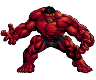 ☺️ Red Hulk marvel, superheld, comics, hulk, rot whatsapp sticker