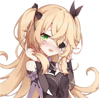 ☺️ Fischl Genshin Impact anime, jeu vidéo, personnage, fischl, genshin impact whatsapp sticker