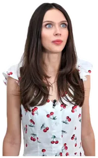 🙂 femme, personne, robe cerise, portrait telegram sticker