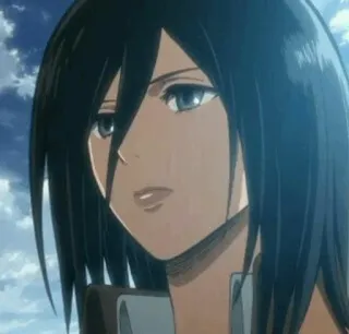 🤫 Mikasa Ackerman Attack on Titan anime, attack on titan, mikasa ackerman, character, animation, manga telegram sticker