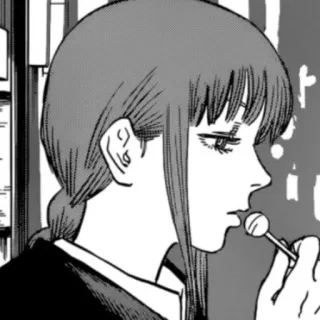 🍭 Makima Chainsaw Man makima, chainsaw man, anime, manga, lollipop, character, woman telegram sticker
