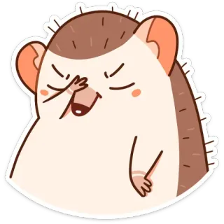 🤦‍♀️ Igel, Cartoon, Sticker, Tier, süß, verlegen telegram sticker