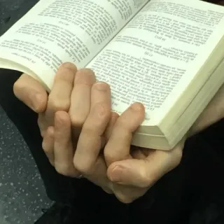 🌟 lesen, buch, hände, seiten, literatur telegram sticker