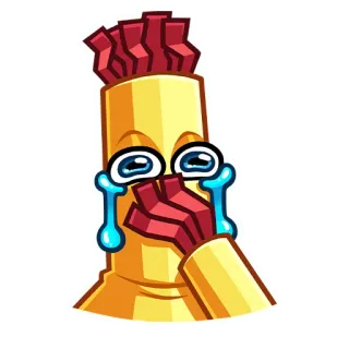 😭 pleurer, triste, larmes, émotion, emoji telegram sticker
