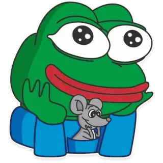 🙄 Pepe the Frog Pepe la Rana, Rana, Dibujo animado, Meme, Meme de internet, Ilustración telegram sticker