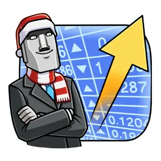 🗿 Stonks, Bolsa de valores, Negócios, Ilha de Páscoa, Moai, Investimento, Sucesso telegram sticker