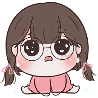 🥨 carino, triste, ragazza, piangere, anime, adesivo telegram sticker