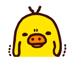 🐤 мультфильм, утка, милый, желтый, животное, каваий telegram sticker
