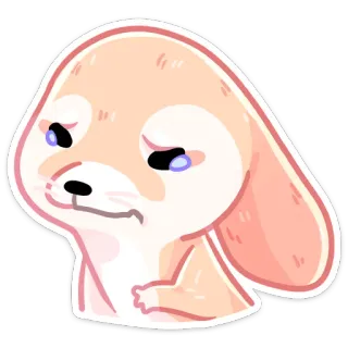 😭 Dibujo animado, Animal, Triste, Lindo, Llorando, Conejo telegram sticker