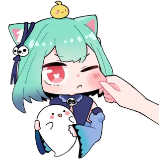 ❤️ anime, cute, kawaii, digital art, sticker telegram sticker
