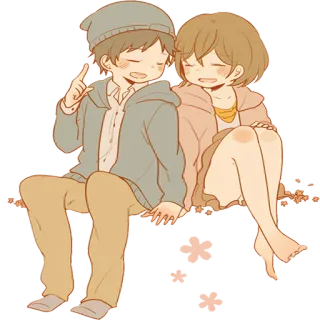 🌸 Anime, Coppia, Amore, Cartoni animati, Dolce, Romance telegram sticker