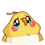 😭 새, 슬픈, 우는, 이모티콘, 귀여운 telegram sticker