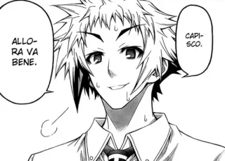 👍 ALLORA RA VA BENE.
CAPISCO. Anime, Manga, Italienisch, Text, Sprechblase telegram sticker