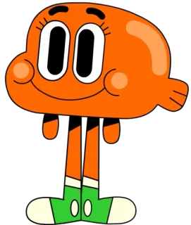 ☺️ Darwin The Amazing World of Gumball Dessin animé, Orange, Poisson, Animé, Personnage telegram sticker